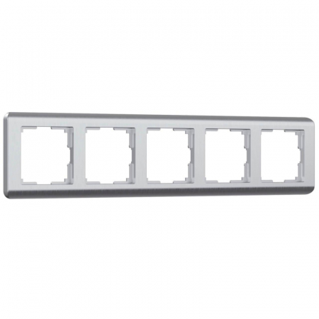 Рамка на 5 постов Werkel Stream серебряный W0052106 4690389172755
