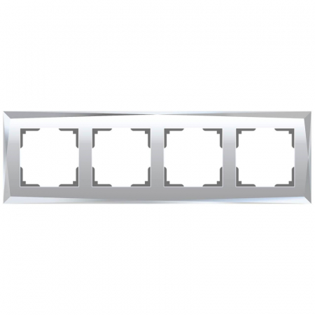 Рамка на 4 поста Werkel Diamant зеркальный W0041220 4690389158858