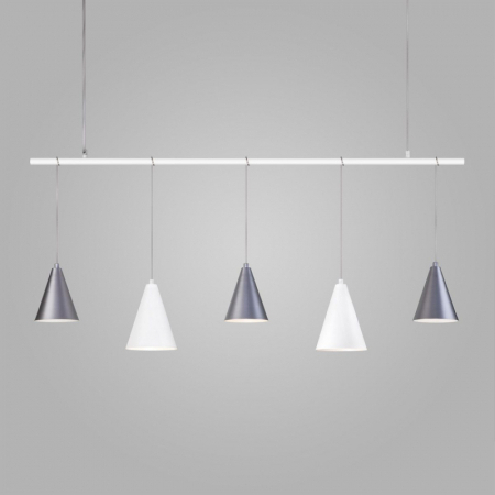 Подвесная люстра Eurosvet Castle 50088/5 белый/серебро