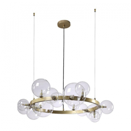 Подвесная люстра Crystal Lux Agata SP15 V2 Gold/Transparente