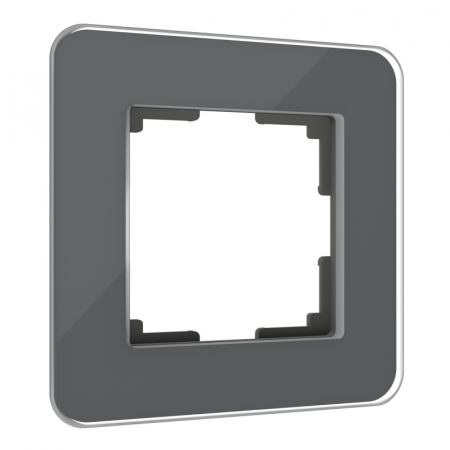 Рамка из стекла на 1 пост Werkel Elite графит 4690389180675 W0012440
