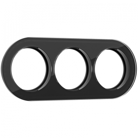 Рамка на 3 поста Werkel Favorit Runda черный 4690389166488 W0035108