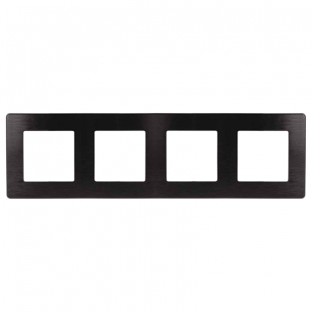 Рамка 4-постовая ЭРА 12 сатин черный 12-5104-06 Б0052534