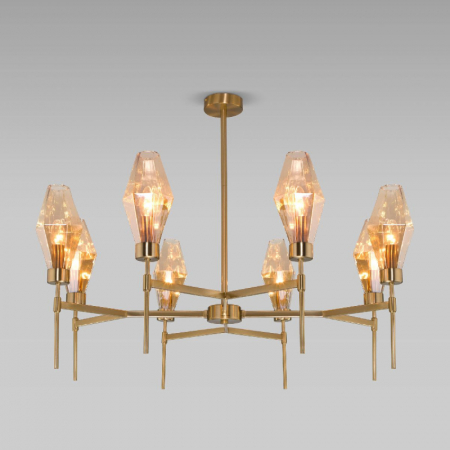 Люстра на штанге Eurosvet Prism 60143/8 латунь a061937