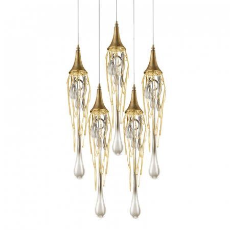 Подвесной светильник Delight Collection Goddess Tears P68009L-5/R gold