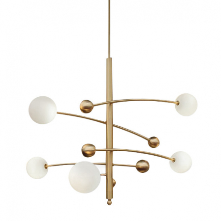 Люстра на штанге Delight Collection Globe Mobile 10215P/5 brass