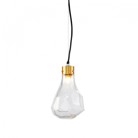 Подвесной светильник Delight Collection KR1197 KR1197P-1 brass/clear