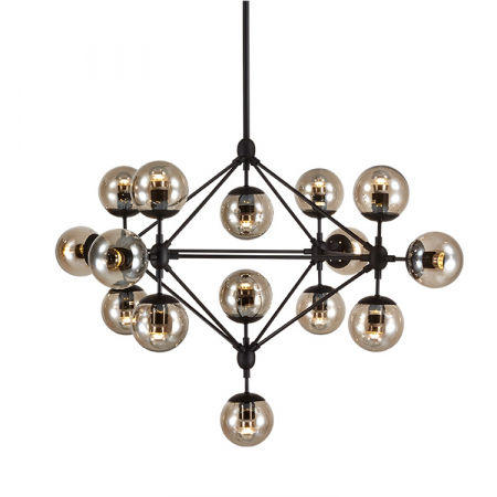 Люстра на штанге Delight Collection Modo 8916P/15 black/cognac