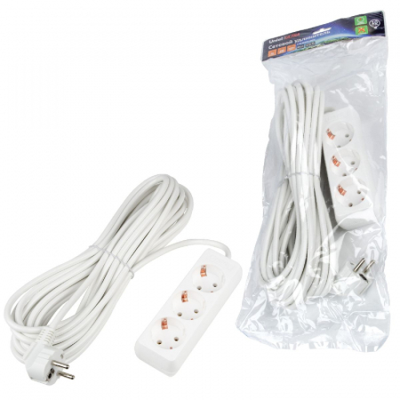 Удлинитель бытовой Uniel Ultra S-GCU3-10 WHITE UL-00010004