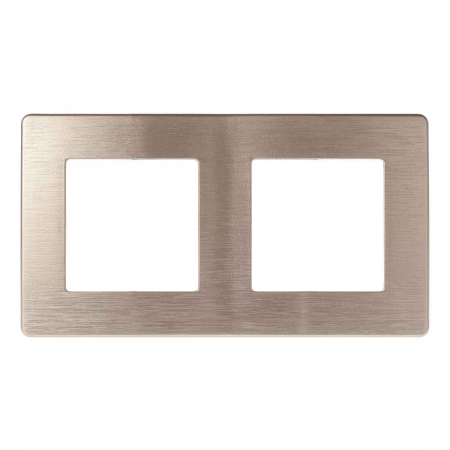 Рамка 2-постовая ЭРА 12 сатин шампань 12-5102-04 Б0052512