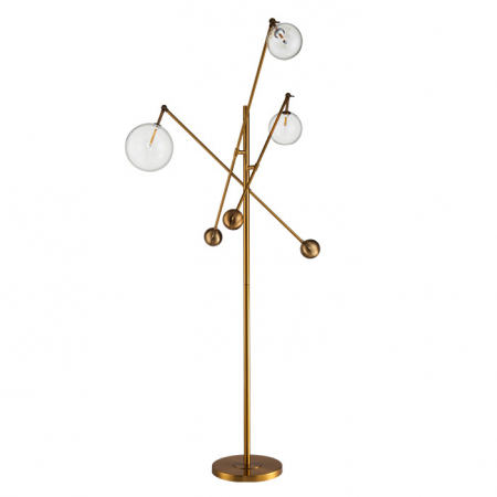 Торшер DeLight Collection Globe Mobile KG0965F-3 brass