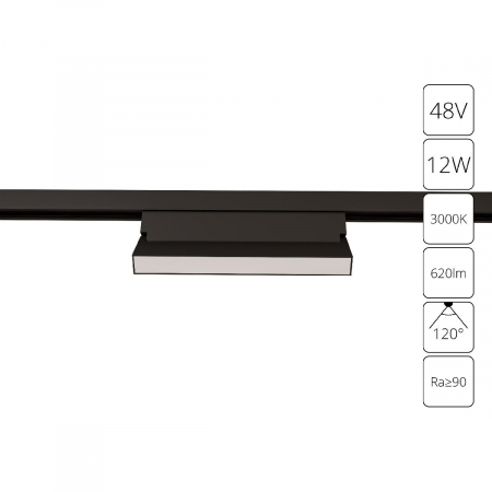 Трековый магнитный светильник Arte Lamp Linea A4679PL-1BK
