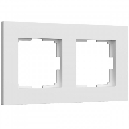 Рамка на 2 поста Slab белый матовый W0022961 4690389193385 a062795