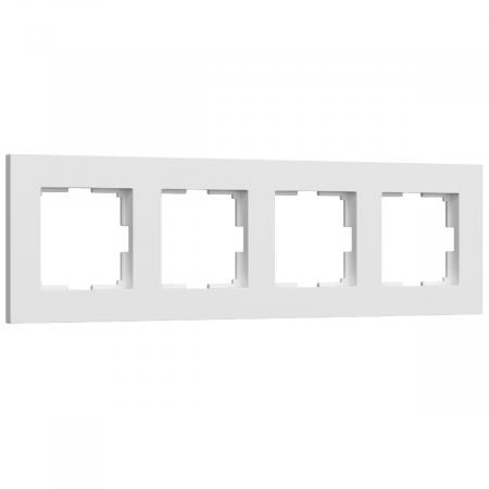 Рамка на 4 поста Slab белый матовый W0042961 4690389193514 a062797