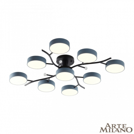 Потолочная люстра Arte Milano Ferrara 256606/8+1 Bk/Gr