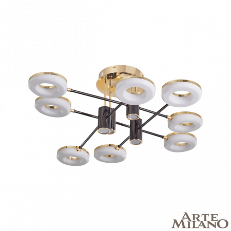 Потолочная люстра Arte Milano 271399/8 BK/GD