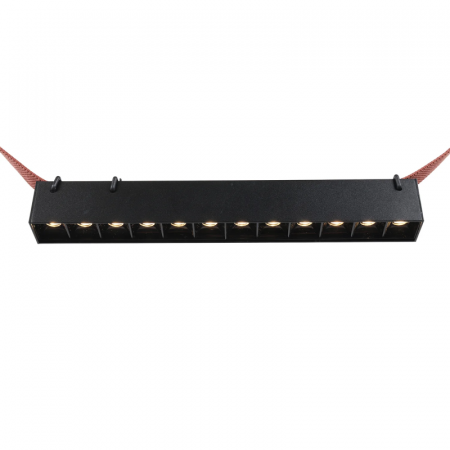 Трековый однофазный светильник Denkirs Belty grill DK5570-BK