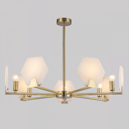 Люстра на штанге Eurosvet Marble 60158/7 латунь Smart a065050