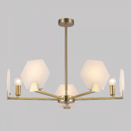 Люстра на штанге Eurosvet Marble 60158/5 латунь Smart a065049