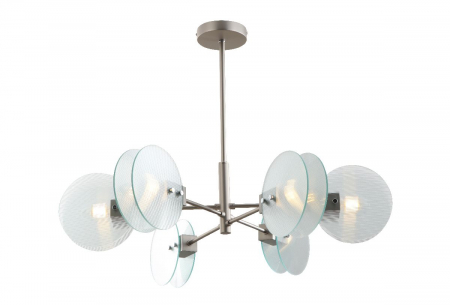 Люстра на штанге iLamp Panorama 15598-6 SN+CL