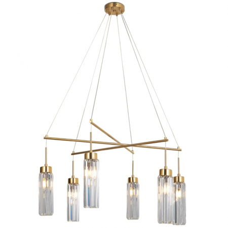 Подвесная люстра Eurosvet Gilian 60163/6 латунь Smart a065757