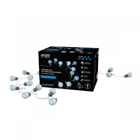 Гирлянда садовая на солнечной батарее Gauss Solar GS033
