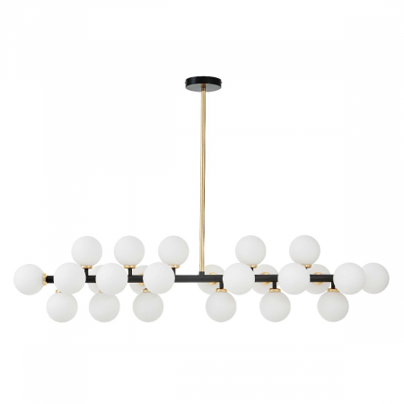 Люстра на штанге Lumina Deco Marsiada LDP 6033-24 BK+GD