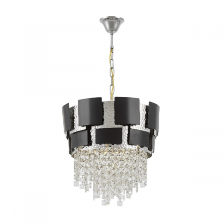 Подвесная люстра Lumina Deco Kruvia LDP 7045-400 BK+CHR