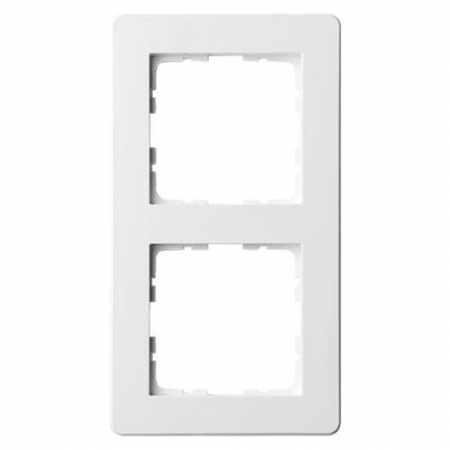 Рамка Jasmart G-Flex 2-постовая белый глянцевый поликарбонат G1102W