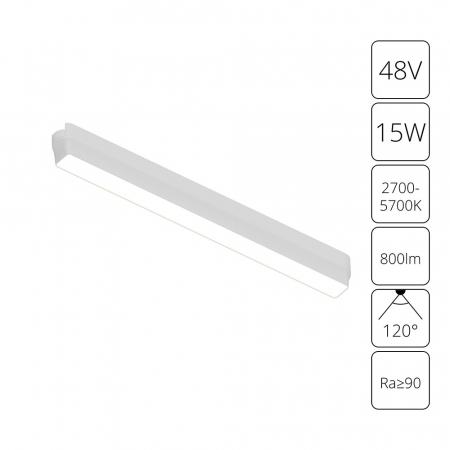 Трековый магнитный светильник Arte Lamp Rapid A2968PL-1WH
