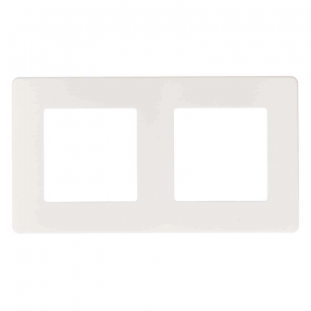 Рамка 2-постовая ЭРА 12 сатин белый 12-5102-01 Б0052509