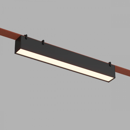 Трековый однофазный светильник Denkirs Belty Linear DK5575-BK