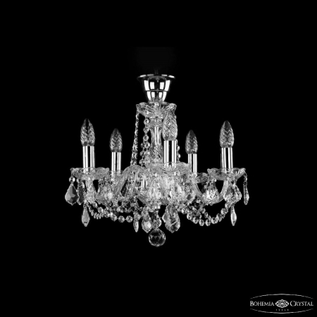 Подвесная люстра Bohemia Ivele Crystal 1402/5/141 Ni Leafs Tube