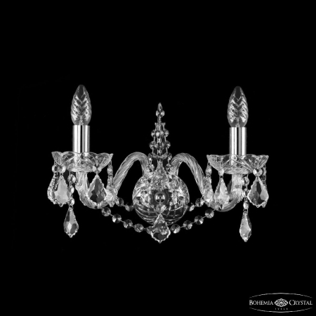 Бра Bohemia Ivele Crystal 1411B/2/160 Ni Leafs