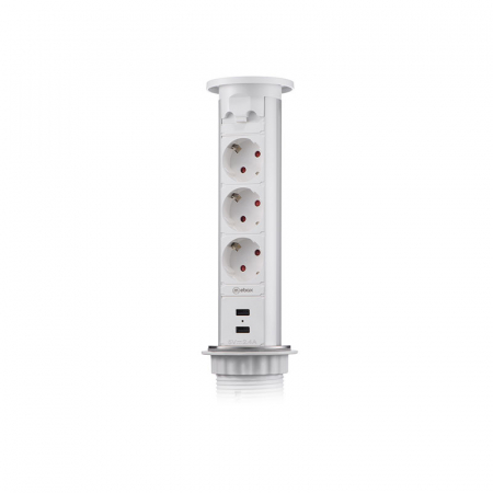 Блок розеток 105J (3 секции и 2 USB) Mebax 00-00000823