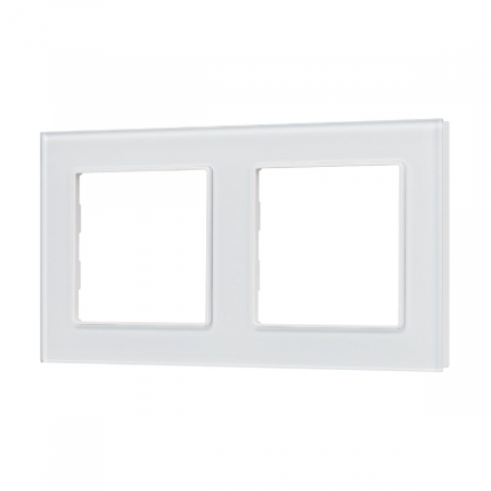 Рамка двухместная Arlight FRM-GLARE-GS-2-WH 043796