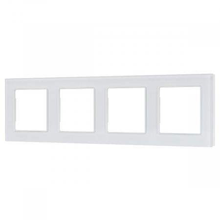 Рамка четырехместная Arlight FRM-GLARE-GS-4-WH 043802