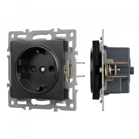 Механизм электрической розетки Arlight SCT-MEU1-PL-BK (250V, 16A) 043731