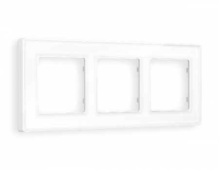 Рамка трехместная Ambrella Volt Arctic AF580103