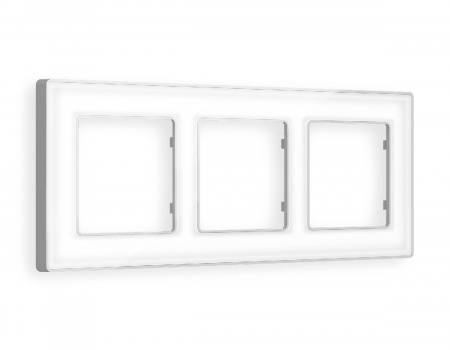 Рамка трехместная Ambrella Volt Arctic AF580133