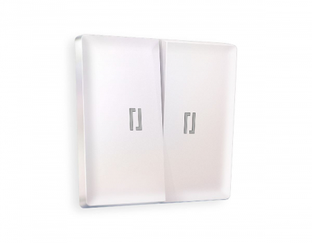 Лицевая панель для выключателя двухклавишного с подсветкой Ambrella Volt Alfa AP2040