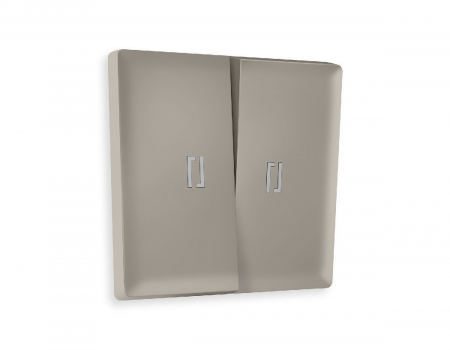 Лицевая панель для выключателя двухклавишного с подсветкой Ambrella Volt Alfa AP3640