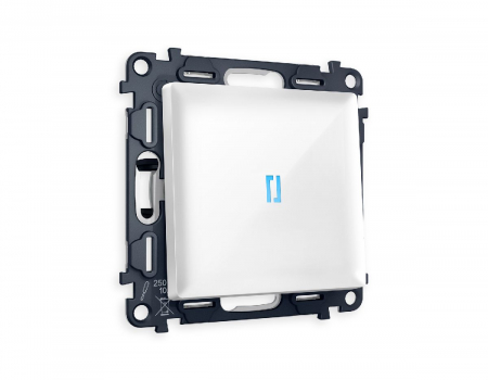 Комплект механизма 1-кл выключателя с подсветкой Ambrella Volt Alfa MA102020