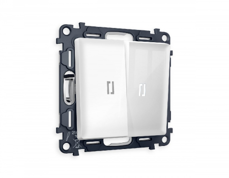 Комплект механизма 2-кл выключателя с подсветкой Ambrella Volt Alfa MA104015