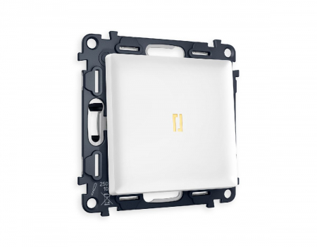 Комплект механизма 1-кл выключателя с подсветкой Ambrella Volt Alfa MA122010