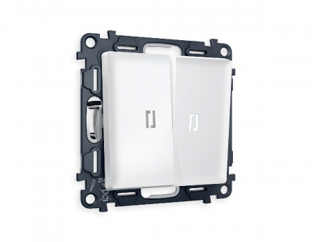 Комплект механизма 2-кл выключателя с подсветкой Ambrella Volt Alfa MA124015