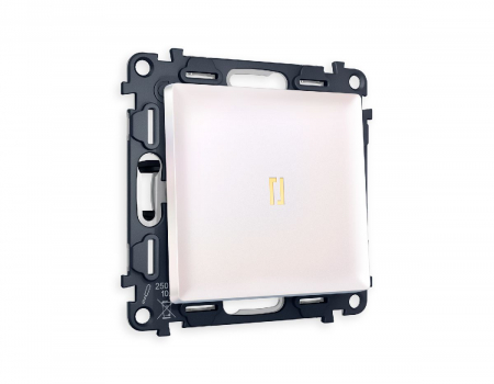 Комплект механизма 1-кл выключателя с подсветкой Ambrella Volt Alfa MA202010