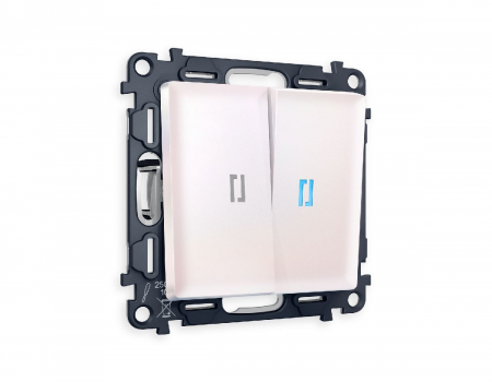 Комплект механизма 2-кл выключателя с подсветкой Ambrella Volt Alfa MA204020