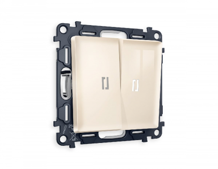 Комплект механизма 2-кл выключателя с подсветкой Ambrella Volt Alfa MA304015