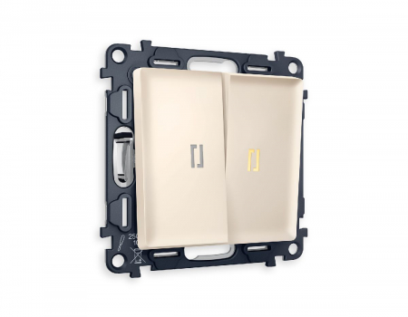 Комплект механизма 2-кл выключателя с подсветкой Ambrella Volt Alfa MA324010